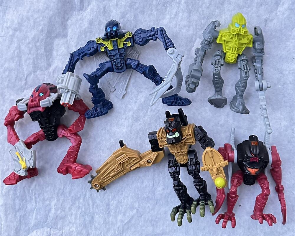 F11 LEGO Bionicle Figures Lot 5 Mixed 2006 2007